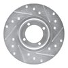 E-Line Drilled & Slotted Silver Brake Rotor, 1967-1974 Opel, Position: Front Left - image 4