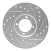 E-Line Drilled & Slotted Silver Brake Rotor, 1974-1979 Fits Multiple Makes/Models, Position: Front Left - image 3