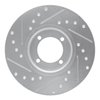 E-Line Drilled & Slotted Silver Brake Rotor, 1974-1979 Fits Multiple Makes/Models, Position: Front Right - image 2