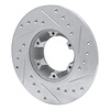 E-Line Drilled & Slotted Silver Brake Rotor, 1971-1983 Renault, Position: Front Left, Rear Left - image 1
