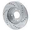 E-Line Drilled & Slotted Silver Brake Rotor, 1983-1985 Renault, Position: Front Left - image 3
