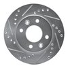 E-Line Drilled & Slotted Silver Brake Rotor, 1983-1985 Renault, Position: Front Left - image 4