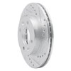 E-Line Drilled & Slotted Silver Brake Rotor, 1983-1985 Renault, Position: Front Right - image 3
