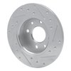 E-Line Drilled & Slotted Silver Brake Rotor, 1981-1983 Renault, Position: Front Left - image 3