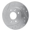 E-Line Drilled & Slotted Silver Brake Rotor, 1981-1983 Renault, Position: Front Left - image 4