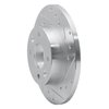 E-Line Drilled & Slotted Silver Brake Rotor, 1981-1983 Renault, Position: Front Right - image 3
