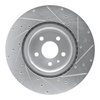 E-Line Drilled & Slotted Silver Brake Rotor, 2012-2021 Tesla, Position: Front Left - image 2