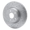 E-Line Drilled & Slotted Silver Brake Rotor, 2012-2021 Tesla, Position: Front Left - image 4