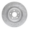 E-Line Drilled & Slotted Silver Brake Rotor, 2012-2021 Tesla, Position: Front Right - image 2