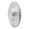E-Line Drilled & Slotted Silver Brake Rotor, 2012-2021 Tesla, Position: Front Right - image 4