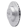 E-Line Drilled & Slotted Silver Brake Rotor, Fits Select Tesla, Position: Front Right - image 1