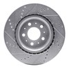 E-Line Drilled & Slotted Silver Brake Rotor, Fits Select Tesla, Position: Front Right - image 3