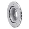 E-Line Drilled & Slotted Silver Brake Rotor, Fits Select Tesla, Position: Front Right - image 4