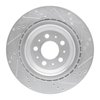 E-Line Drilled & Slotted Silver Brake Rotor, Fits Select Tesla, Position: Rear Left - image 3