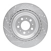 E-Line Drilled & Slotted Silver Brake Rotor, Fits Select Tesla, Position: Rear Right - image 1