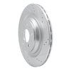 E-Line Drilled & Slotted Silver Brake Rotor, Fits Select Tesla, Position: Rear Right - image 2