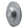 E-Line Drilled & Slotted Silver Brake Rotor, Fits Select Tesla, Position: Front Left - image 2