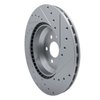 E-Line Drilled & Slotted Silver Brake Rotor, Fits Select Tesla, Position: Front Left - image 4