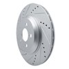 E-Line Drilled & Slotted Silver Brake Rotor, Fits Select Tesla, Position: Rear Left - image 2