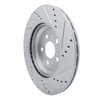 E-Line Drilled & Slotted Silver Brake Rotor, Fits Select Tesla, Position: Rear Left - image 4