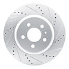 E-Line Drilled & Slotted Silver Brake Rotor, Fits Select Tesla, Position: Rear Right - image 1