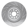 E-Line Drilled & Slotted Silver Brake Rotor, 2012-2021 Tesla, Position: Rear Left - image 1