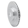 E-Line Drilled & Slotted Silver Brake Rotor, 2012-2021 Tesla, Position: Rear Left - image 3