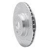 E-Line Drilled & Slotted Silver Brake Rotor, 2012-2021 Tesla, Position: Rear Right - image 2