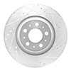 E-Line Drilled & Slotted Silver Brake Rotor, Fits Select Tesla, Position: Rear Right - image 1
