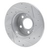 E-Line Drilled & Slotted Silver Brake Rotor, 1975-1987 Volvo, Position: Front Left - image 4