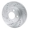 E-Line Drilled & Slotted Silver Brake Rotor, 1976-1993 Volvo, Position: Front Left - image 2