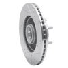 E-Line Drilled & Slotted Silver Brake Rotor, 1982-1987 Volvo, Position: Front Left - image 2