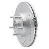 E-Line Drilled & Slotted Silver Brake Rotor, 1982-1987 Volvo, Position: Front Left - image 3