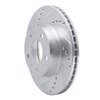 E-Line Drilled & Slotted Silver Brake Rotor, 1982-1990 Volvo, Position: Front Left - image 2