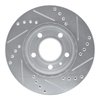 E-Line Drilled & Slotted Silver Brake Rotor, 1982-1990 Volvo, Position: Front Left - image 4