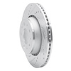 E-Line Drilled & Slotted Silver Brake Rotor, 1982-1992 Volvo, Position: Front Left - image 1