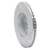 E-Line Drilled & Slotted Silver Brake Rotor, 1982-1992 Volvo, Position: Front Left - image 2