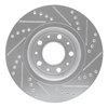 E-Line Drilled & Slotted Silver Brake Rotor, 1982-1992 Volvo, Position: Front Left - image 3