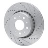 E-Line Drilled & Slotted Silver Brake Rotor, 1982-1992 Volvo, Position: Front Right - image 2