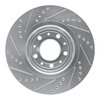 E-Line Drilled & Slotted Silver Brake Rotor, 1982-1992 Volvo, Position: Front Right - image 4