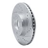 E-Line Drilled & Slotted Silver Brake Rotor, 1991-1995 Volvo, Position: Front Right - image 3