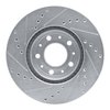 E-Line Drilled & Slotted Silver Brake Rotor, 1991-1995 Volvo, Position: Front Right - image 4