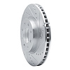 E-Line Drilled & Slotted Silver Brake Rotor, 1993-1995 Volvo, Position: Front Right - image 1