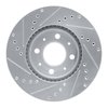 E-Line Drilled & Slotted Silver Brake Rotor, 1993-1995 Volvo, Position: Front Right - image 2