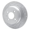 E-Line Drilled & Slotted Silver Brake Rotor, 1993-1995 Volvo, Position: Rear Left - image 3