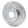 E-Line Drilled & Slotted Silver Brake Rotor, 1995-2004 Volvo, Position: Front Left - image 3