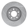 E-Line Drilled & Slotted Silver Brake Rotor, 1995-2004 Volvo, Position: Front Right - image 2