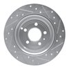 E-Line Drilled & Slotted Silver Brake Rotor, 1996-2004 Volvo, Position: Rear Left - image 4