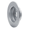 E-Line Drilled & Slotted Silver Brake Rotor, 1996-2004 Volvo, Position: Rear Right - image 1