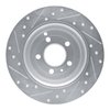 E-Line Drilled & Slotted Silver Brake Rotor, 1996-2004 Volvo, Position: Rear Right - image 2
